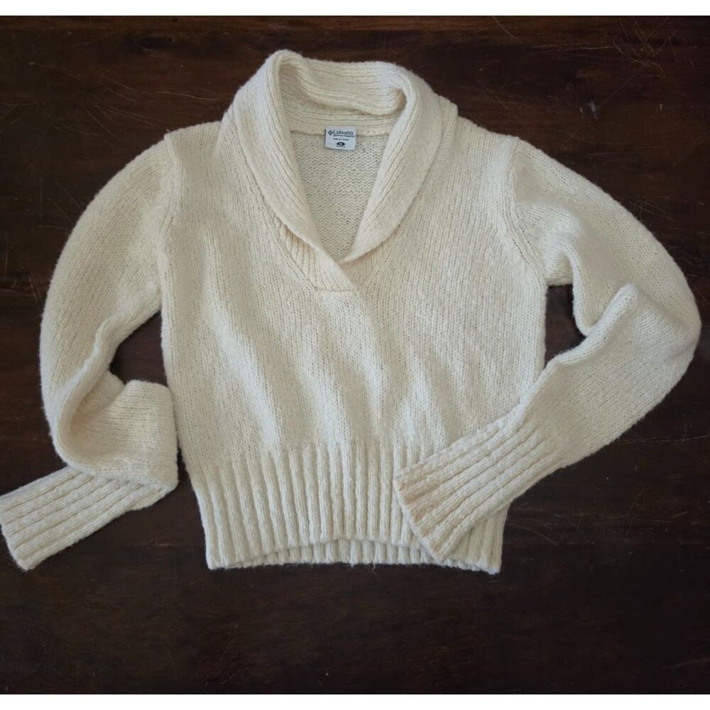 Columbia cropped shawl collar sweater Size XS
